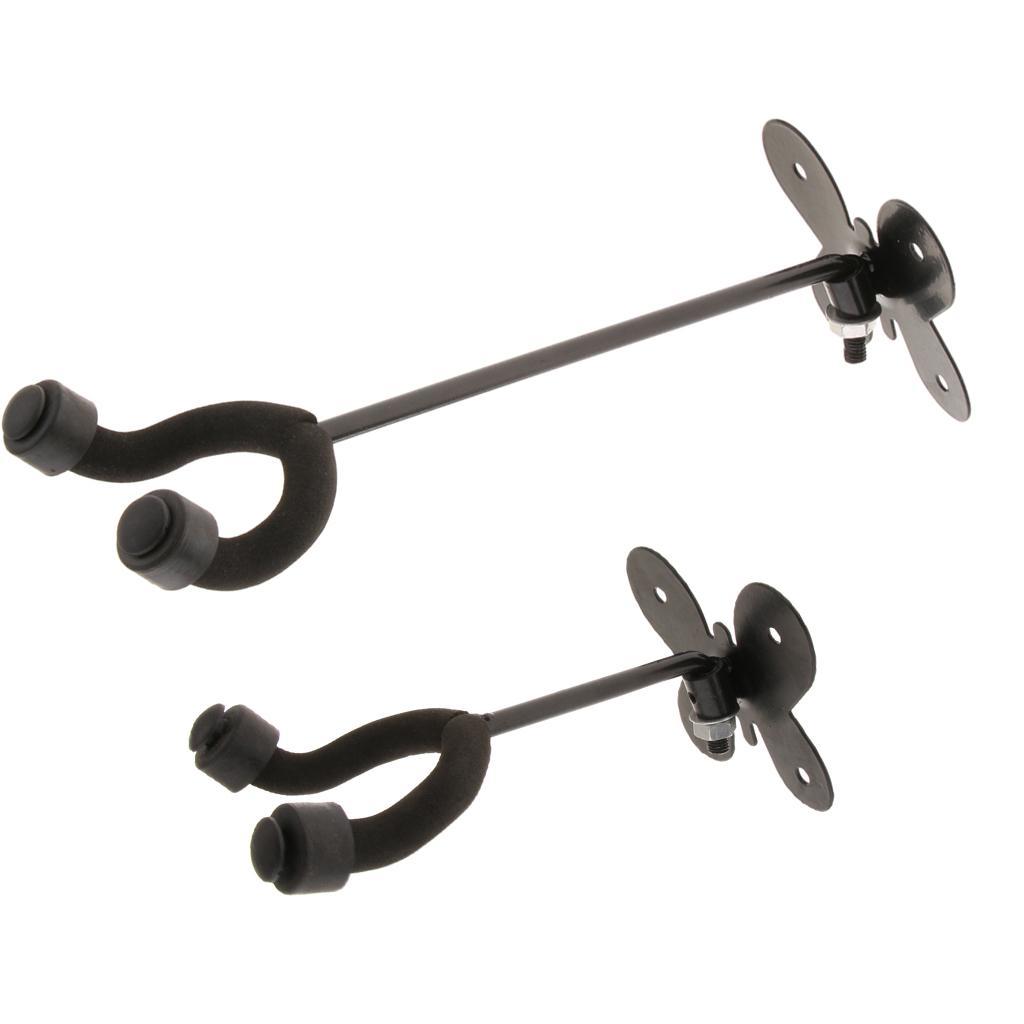 Black Guitars Bass Banjo Mandolin Wall Hanger Holder Rack Slatwall for Music Store School Exhibition Studio