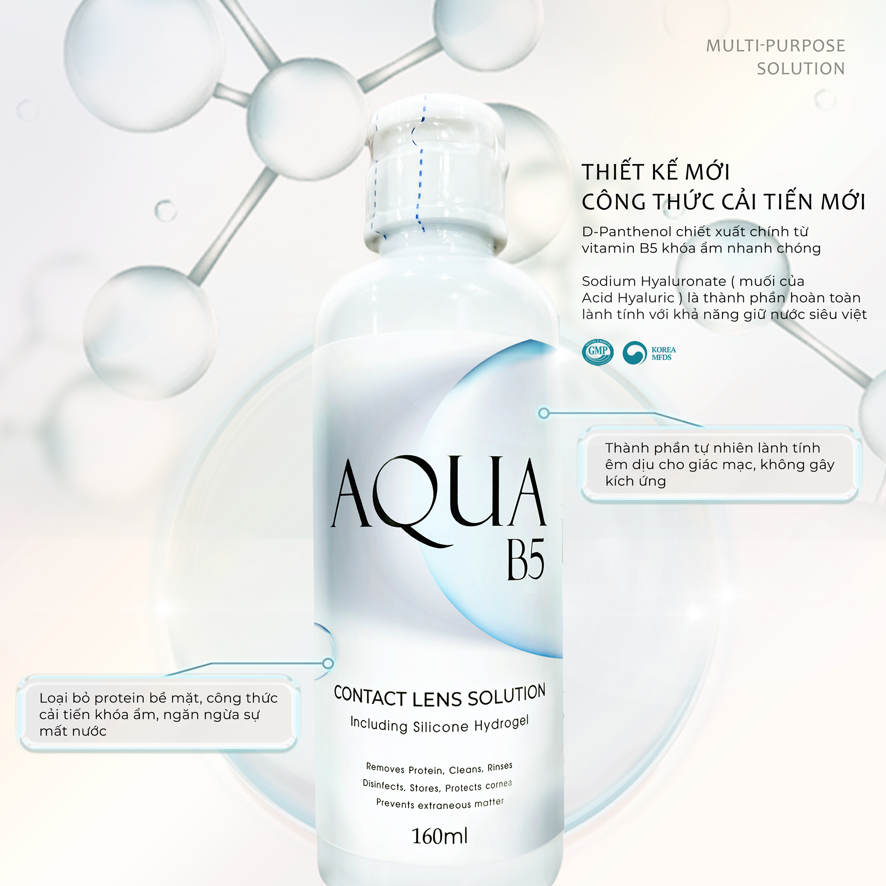 Nước ngâm lens Angel Eyes Aqua B5 dung tích 150ml và 360ml