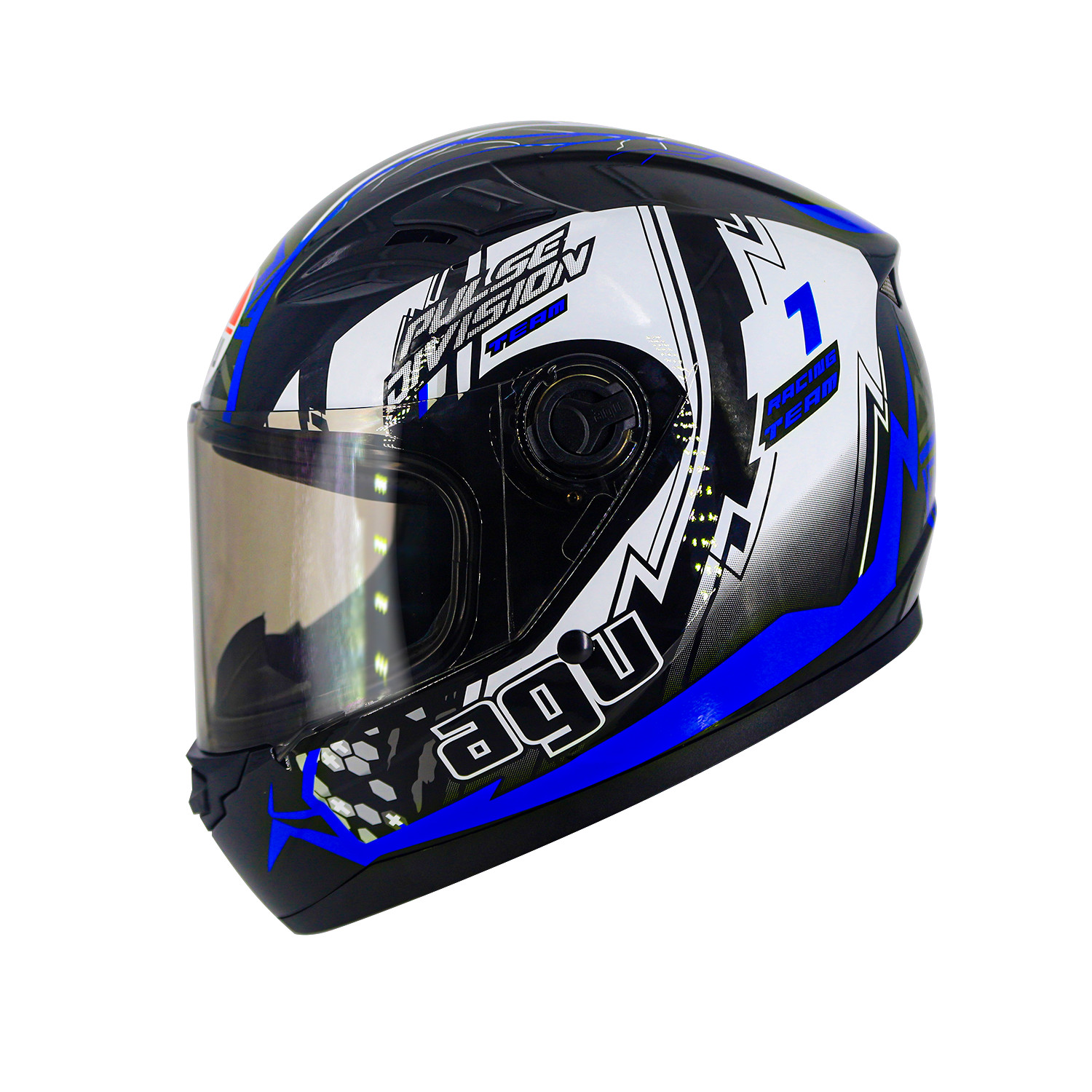 Mũ bảo hiểm Đẹp Moto Fullface Tem 75 Bóng _ Mũ Bảo Hiểm Phượt Fullface AGU có kính chắn gió, chống nắng, chông chói
