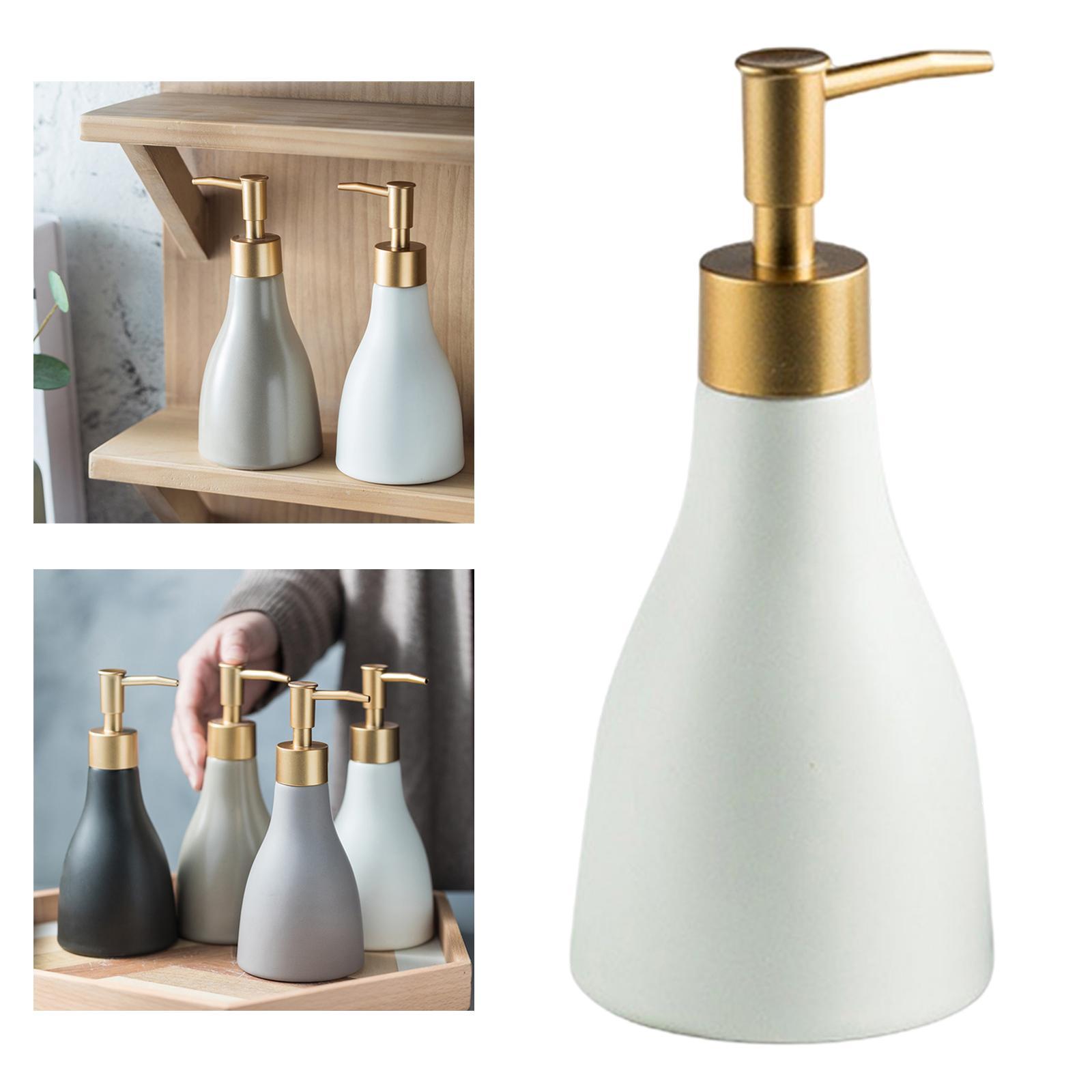 Ceramic Hand Soap Pump Dispenser Shower   Bottle for Home