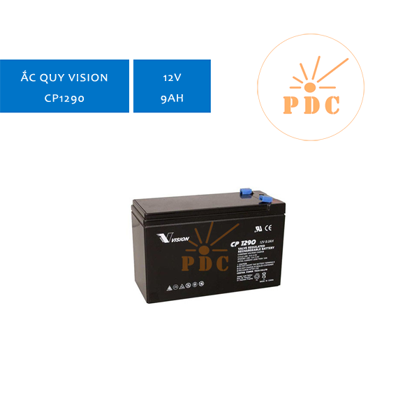 Ắc quy Vision CP1290 12V 9Ah - (PDC-TECH)