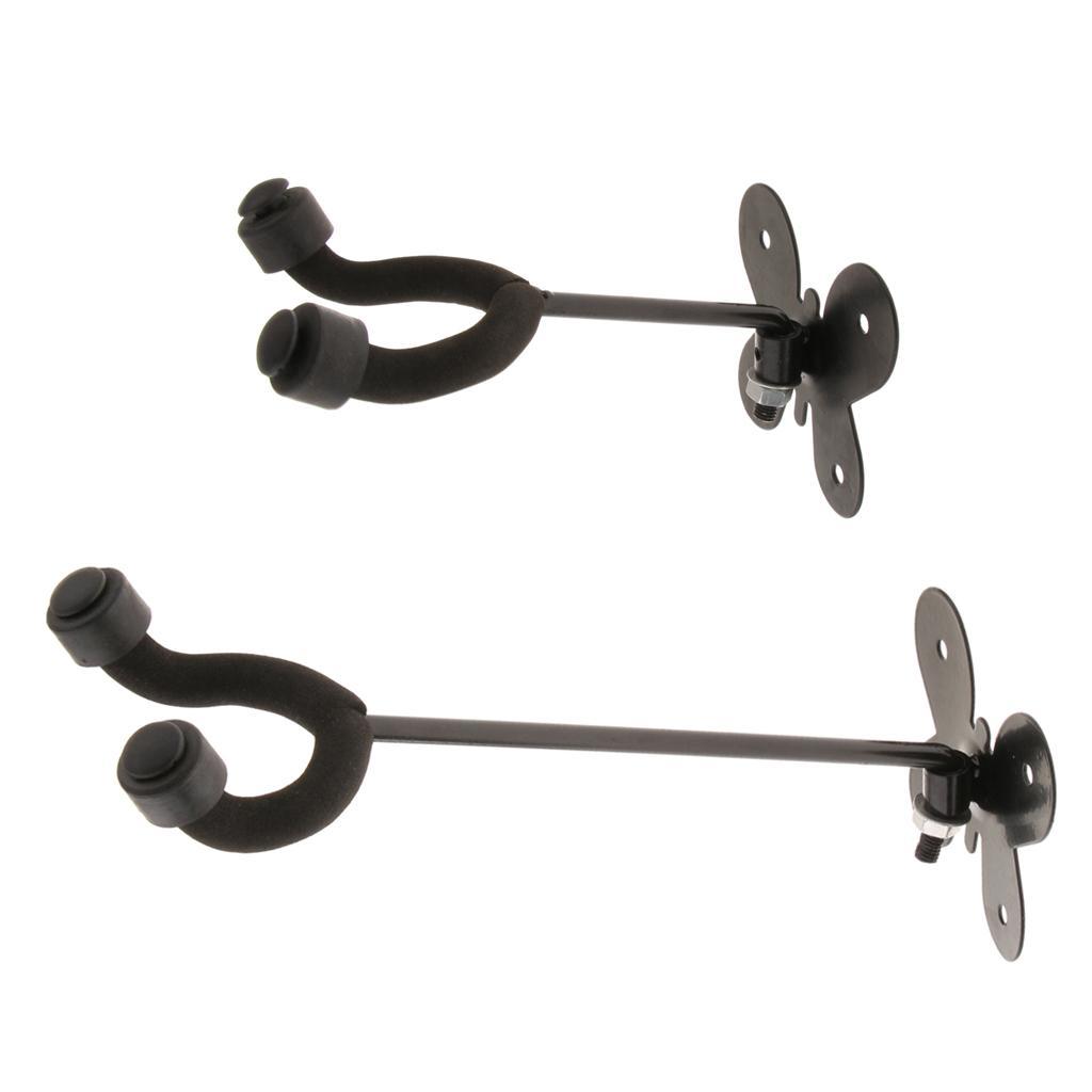 Black Guitars Bass Banjo Mandolin Wall Hanger Holder Rack Slatwall for Music Store School Exhibition Studio