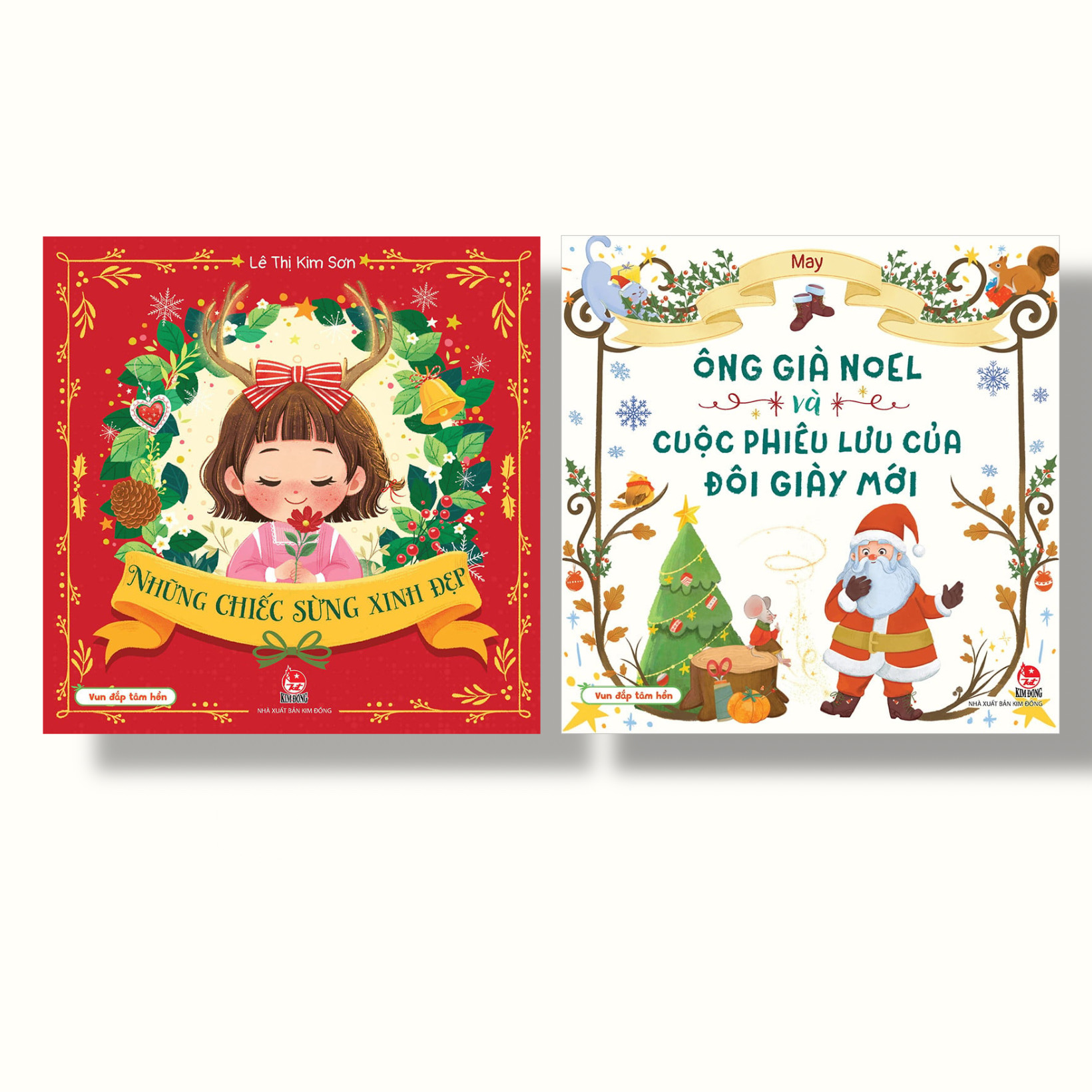 COMBO Vun đắp tâm hồn - Những chiếc sừng xinh đẹp & Ông già Noel và cuộc phiêu lưu của đôi giày mới