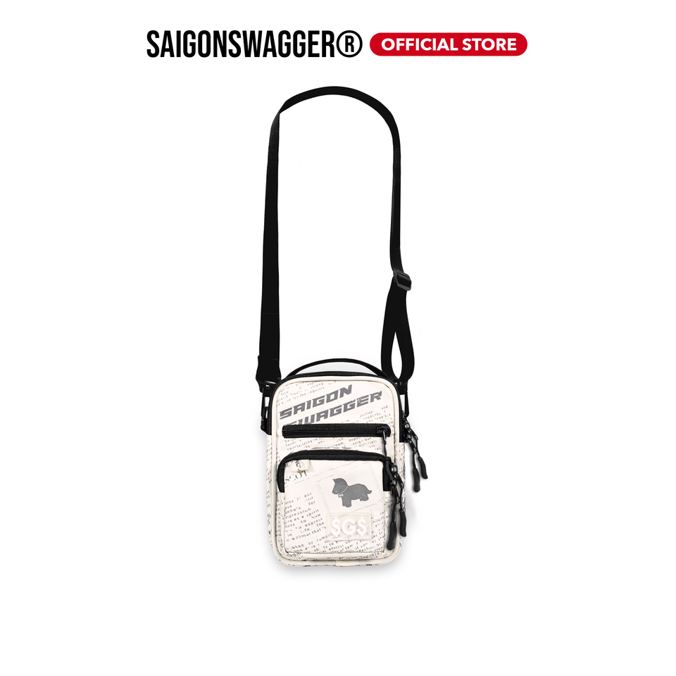 Túi Đeo Chéo Nam, Nữ Dọc In Họa Tiết Báo SAIGON SWAGGER SGS Journal Cross Bag