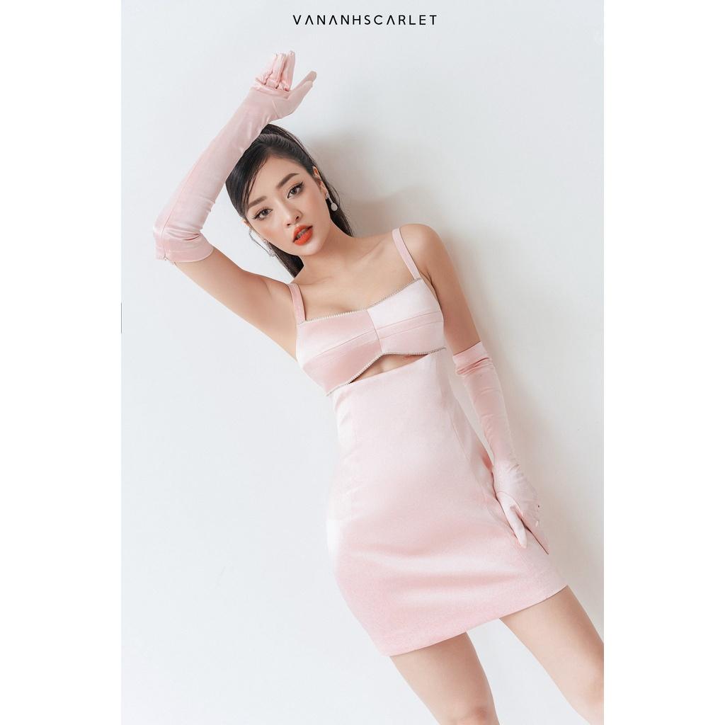 Váy nữ body VANANHSCARLET hai dây cutout