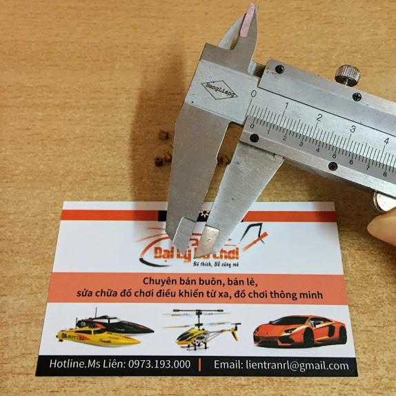 Bánh răng đồng 7 răng lỗ trục 1mm nối trục động cơ