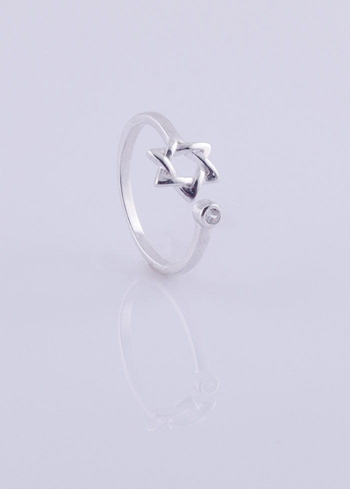 Nhẫn nữ trang sức bạc Ý S925 Bạc Xinh - Ngôi sao may mắn RR1155