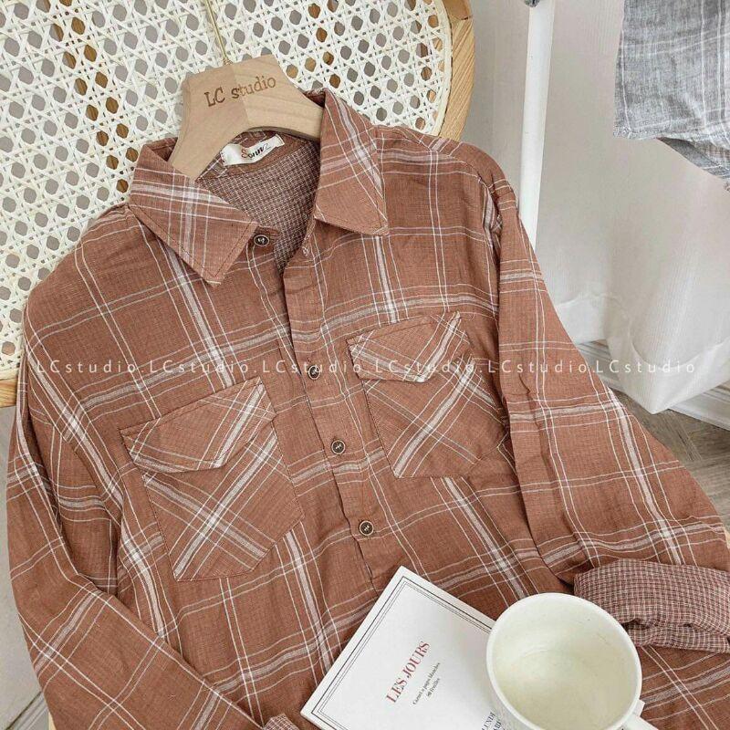 Áo sơ mi kẻ to nhiều màu