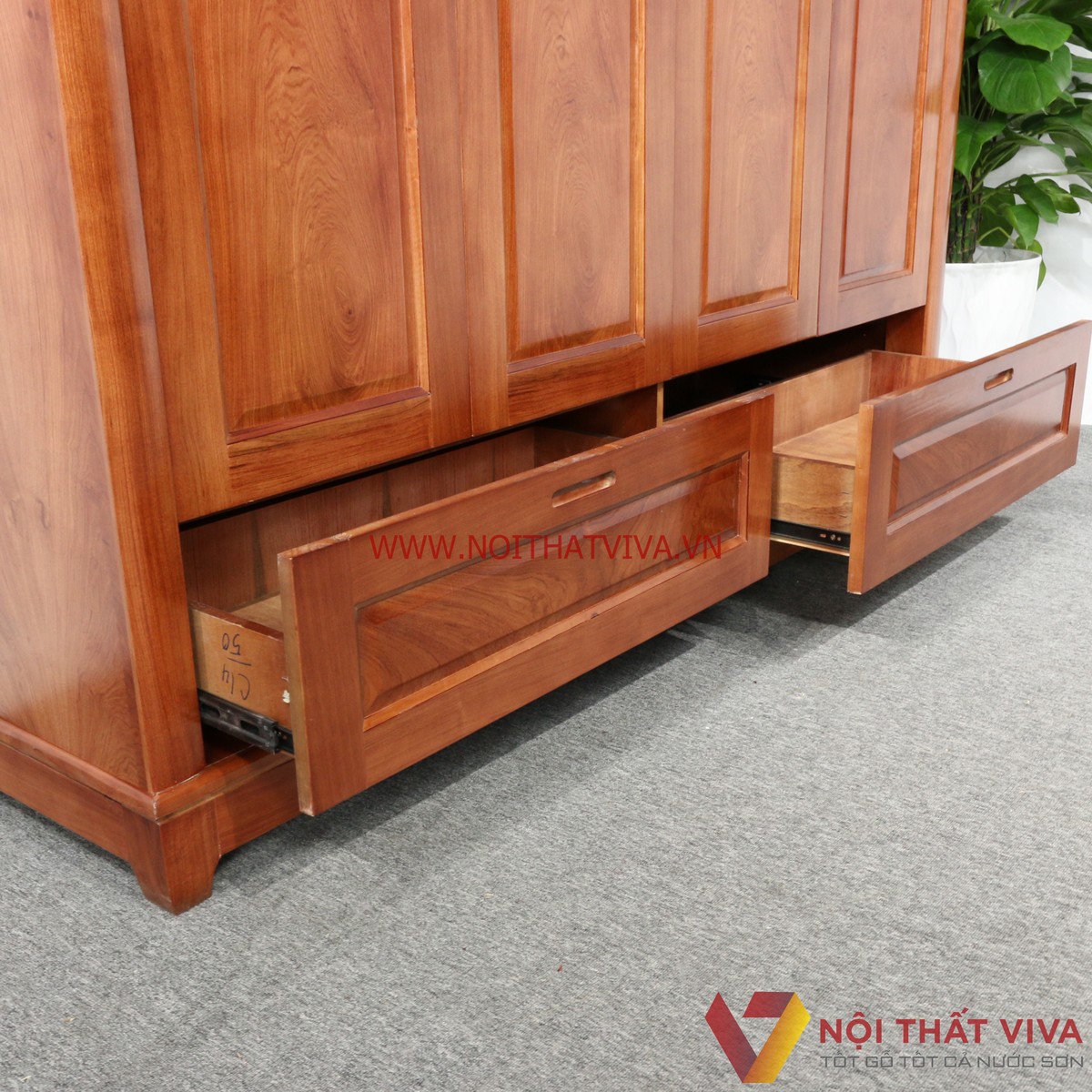 Tủ Áo 4 Cánh Gỗ Hương Đá Đẹp Giá Rẻ