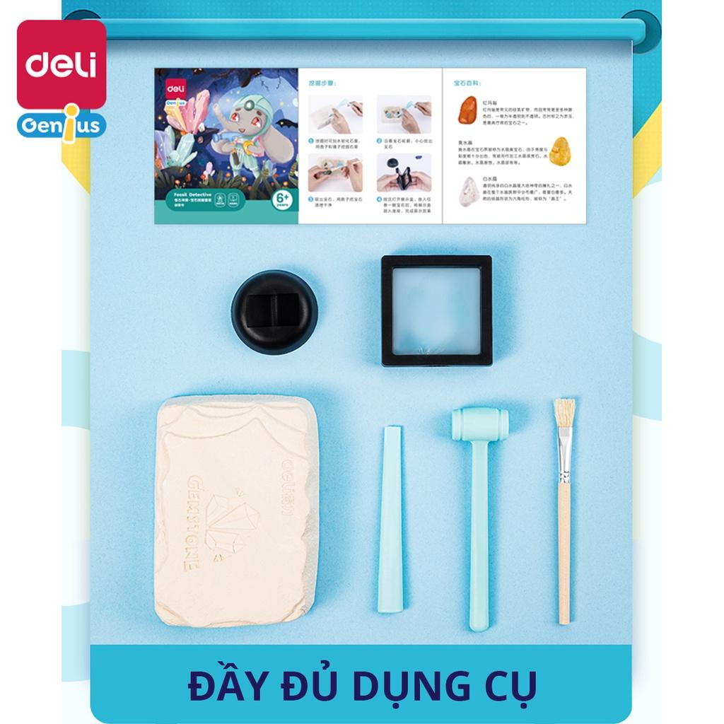 Bộ Đồ Chơi Truy Tìm Kho Báu Kèm Dụng Cụ Khảo Cổ, Kệ Trưng Bày Deli - Đồ Chơi Giáo Dục Kích Thích Trí Tìm Tòi Sáng Tạo Của Trẻ - 74357