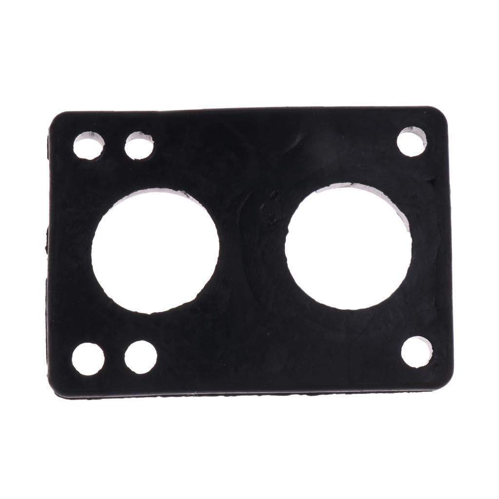 2x Skateboard Hardware Rubber Riser Pad Skateboard Hardware Screw Set Black