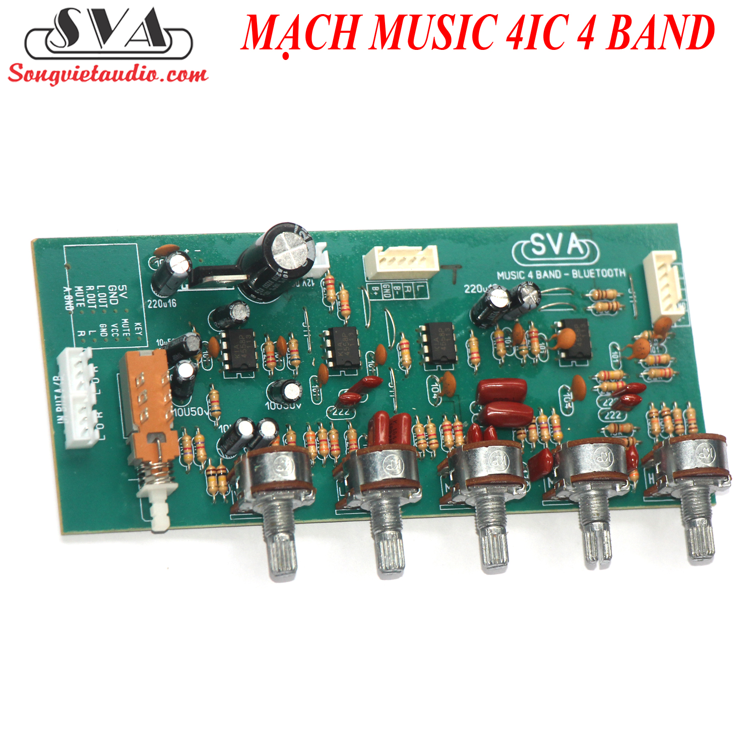 MẠCH MUSIC 4IC 4 BAND (CÓ THỂ GẮN THÊM BLUETHOOTH