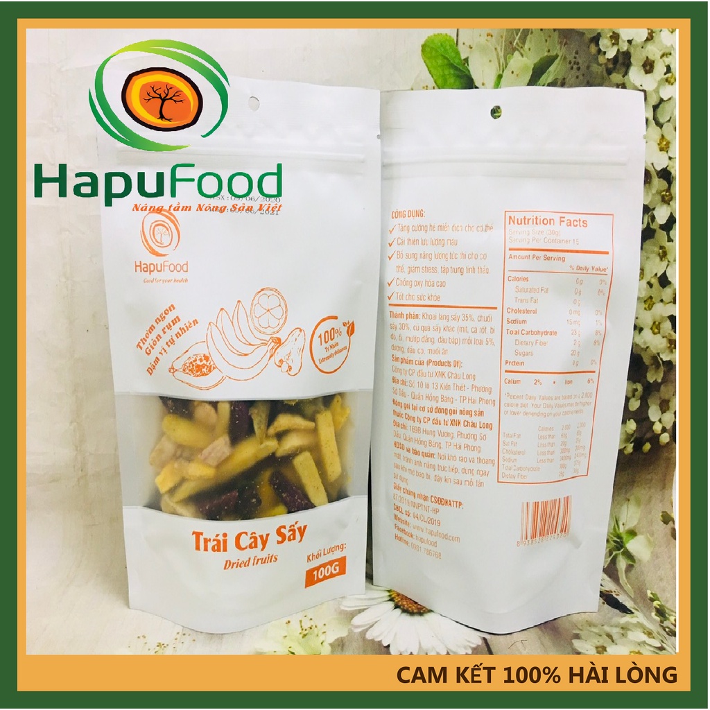 Trái Cây Sấy Hapufood - Giòn Ngọt, Hương Vị Thiên Nhiên, An Toàn, Không Chất Độc Hại