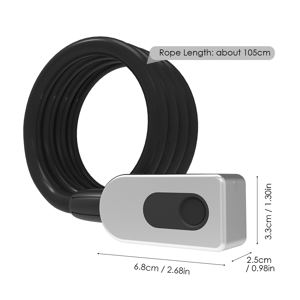 Khóa xe đạp bằng vân tay GQ10F, chống thấm nước, có thể sạc lại