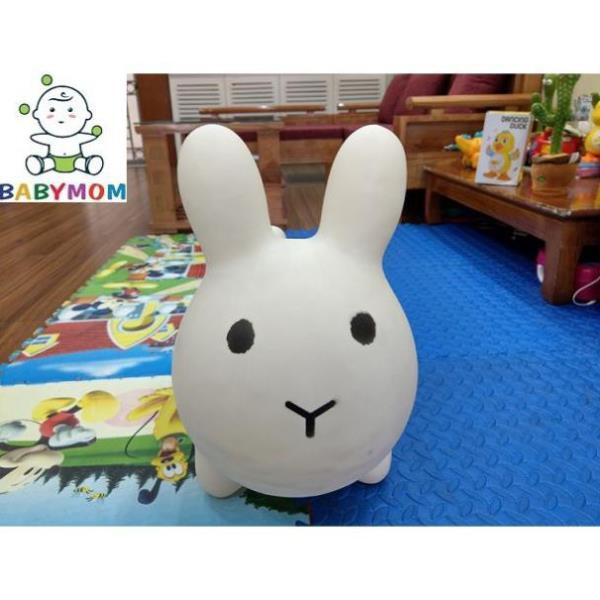Đồ chơi thú nhún Thỏ Trắng bé thỏa sức nhún nhảy bé thích mê, tăng cường vận động