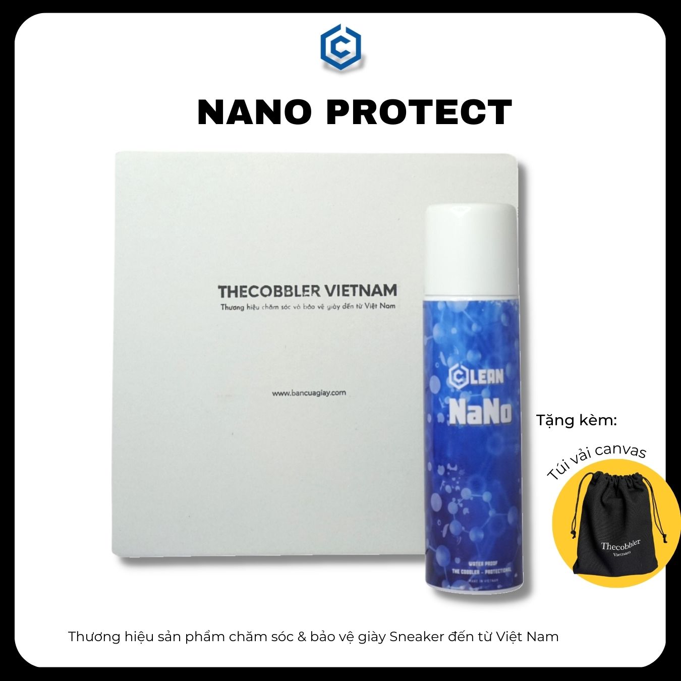 Chai xịt Nano bảo vệ giày khỏi nước , bủi bân * Tặng kèm túi vải Canvas