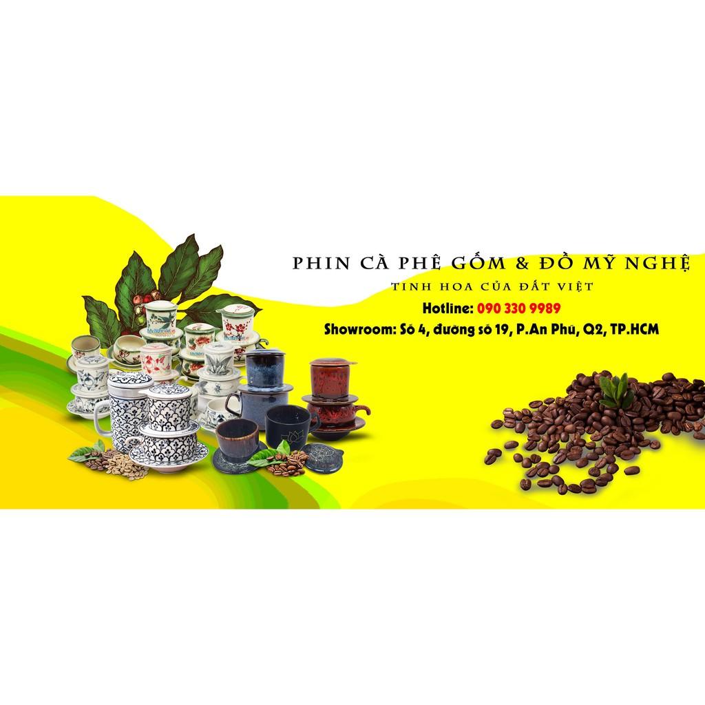 Phin cà phê gốm Bát Tràng Mỹ Nghệ Việt cá Có Dĩa Lót MNV-CFT003