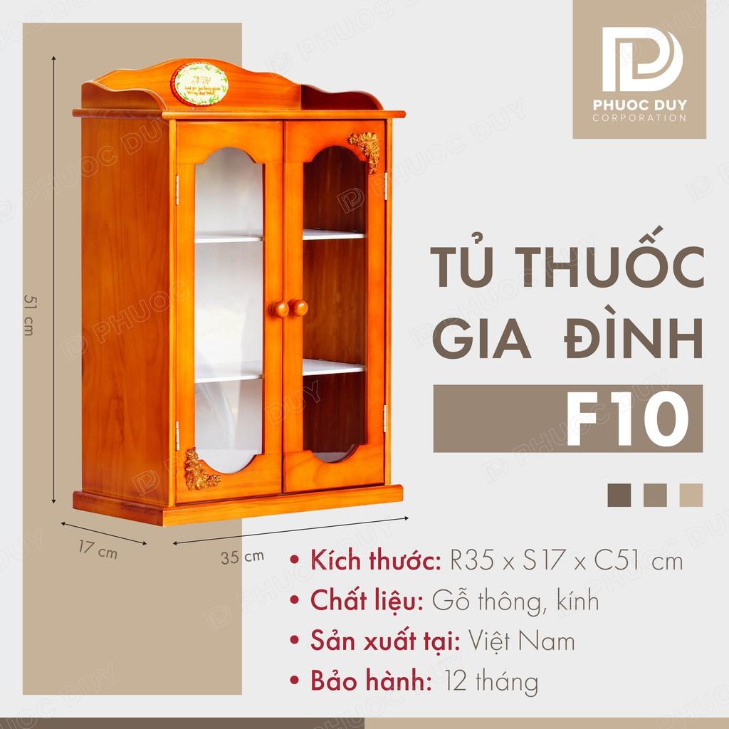 Tủ thuốc - Tủ y tế gia đình gỗ tự nhiên F10