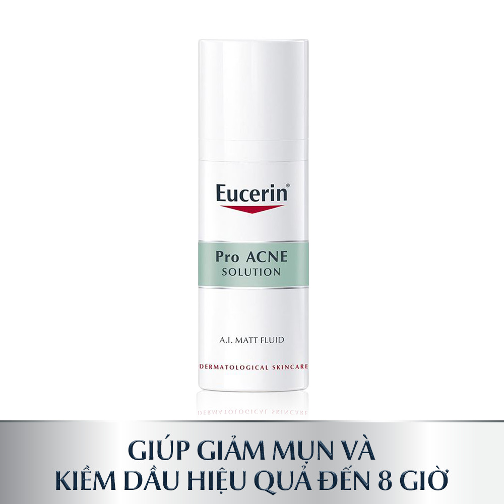 Kem dưỡng ẩm kiểm soát nhờn &amp; giảm mụn Eucerin Matt Fluid 50ml