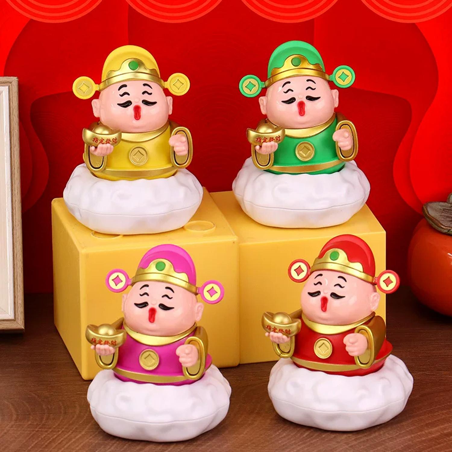 Mô Hình Thần Tài Lắc Đầu - Trang Trí Tết - E1002 - Màu Vàng