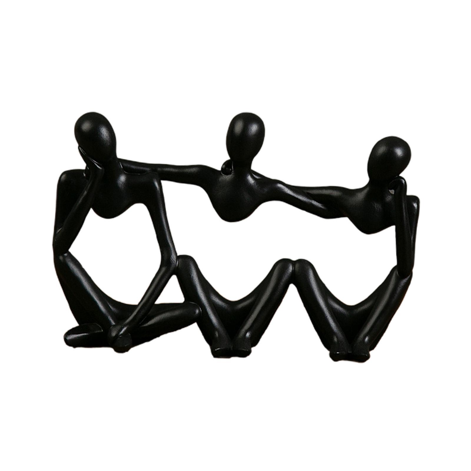 Abstract Thinker Statue Human Figurine Nordic Style Ornament for Restaurant