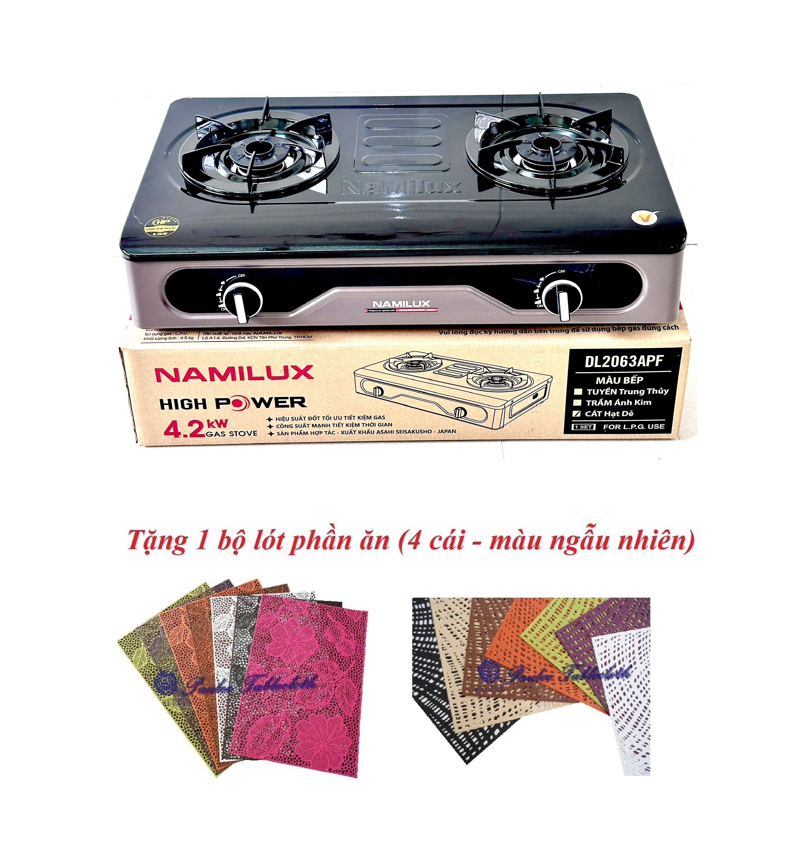 Bếp Gas Đôi Công Suất Cao NaMilux - Hàng chính hãng - Bảo hành chính hãng 24 tháng.