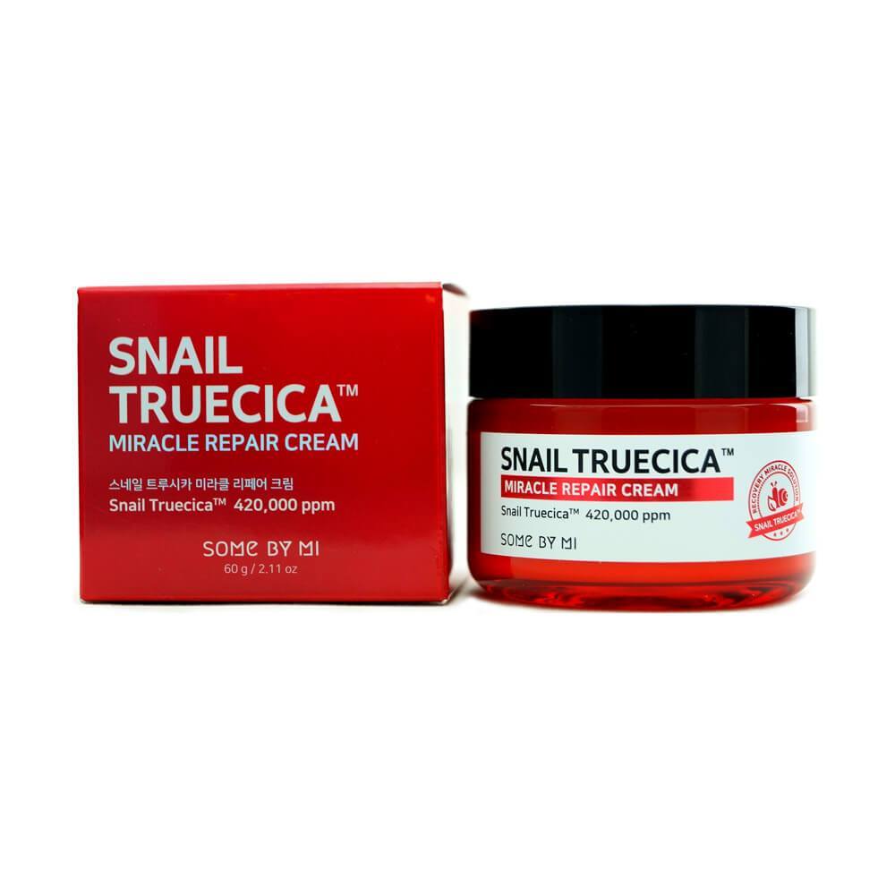 Kem Dưỡng Ẩm Phục Hồi, Cải Thiện Sẹo Lõm Chiết Xuất Ốc Sên Some By Mi Snail Truecica Miracle Repair Cream 60g