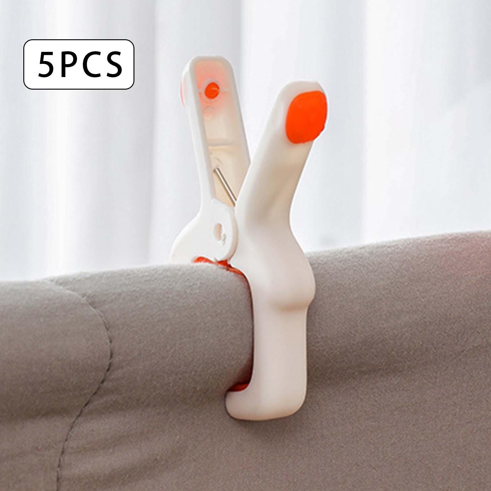 5 Pieces Quilt Clip, Clothes Drying Clip, Multipurpose, Large Clip Mouth, Laundry Clothespins, Towel Holder for Sheets Clothes Blanket Swimsuits