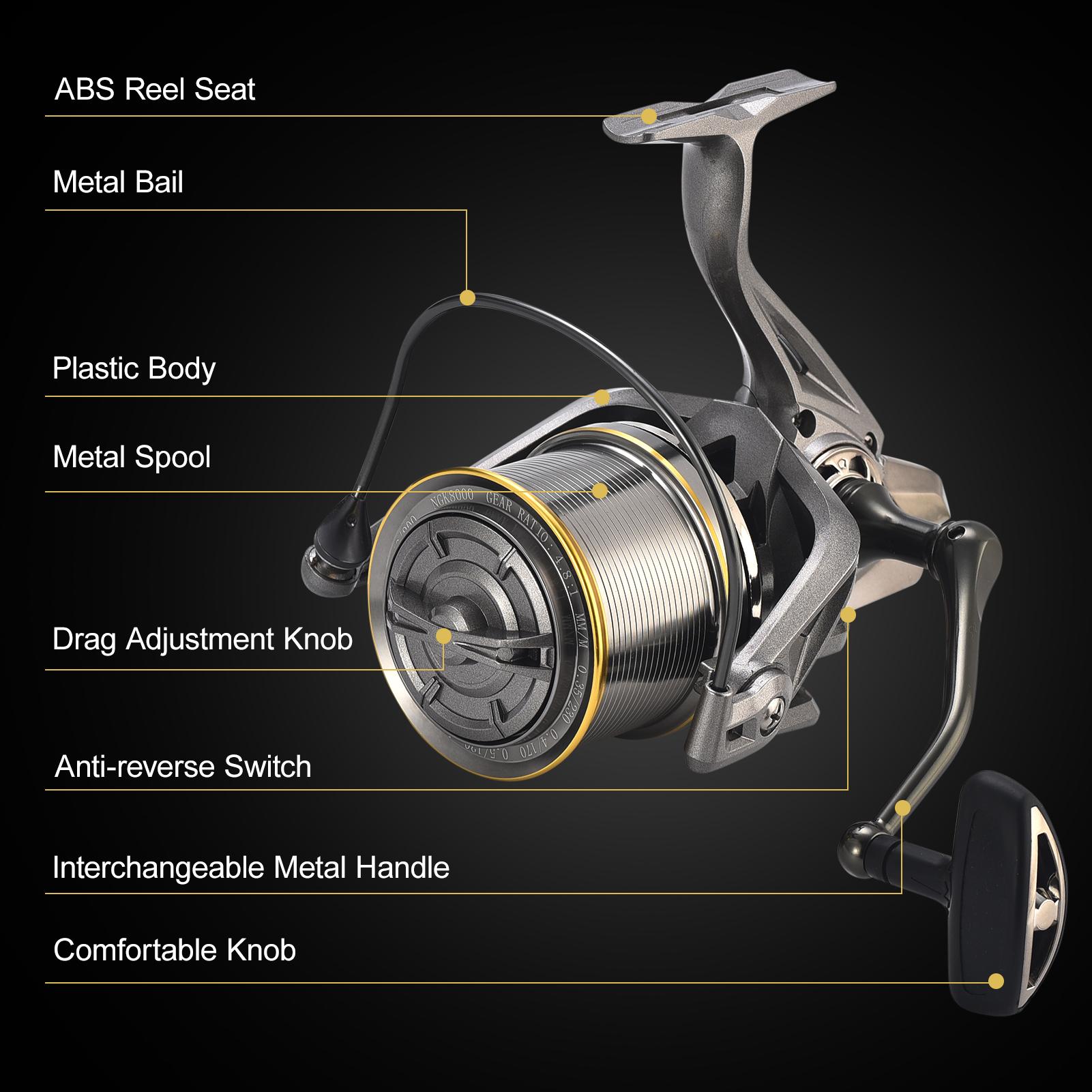 17+1BB Spinning Reel 4.8:1 with Interchangeable Left and Right Handle