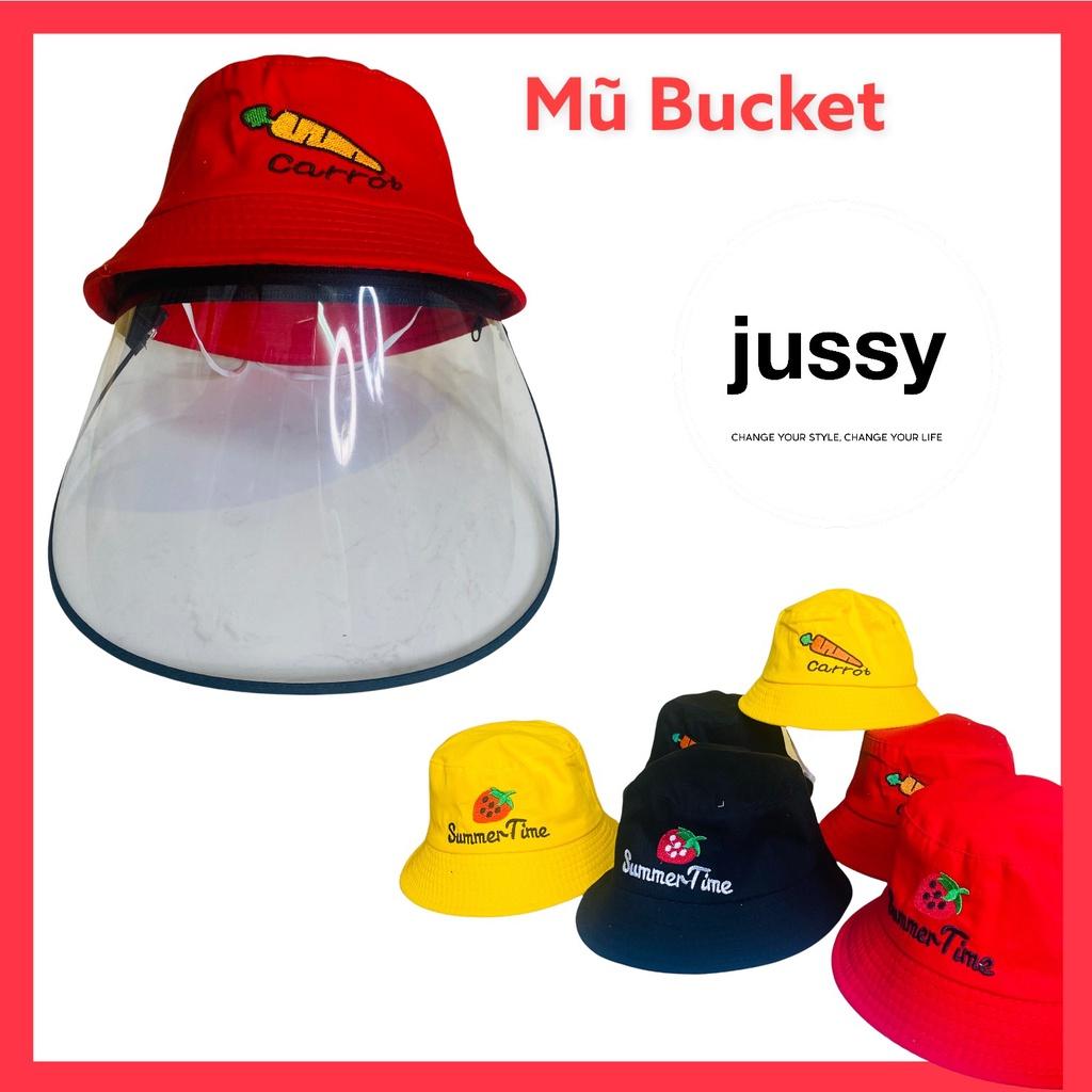 Mũ Bucket Tai Bèo Cho Bé Kèm Kính Chống Dịch, Chống Giọt Bắn, Che Bụi, Chắn Gió Cho Trẻ Từ 1-5 Tuổi