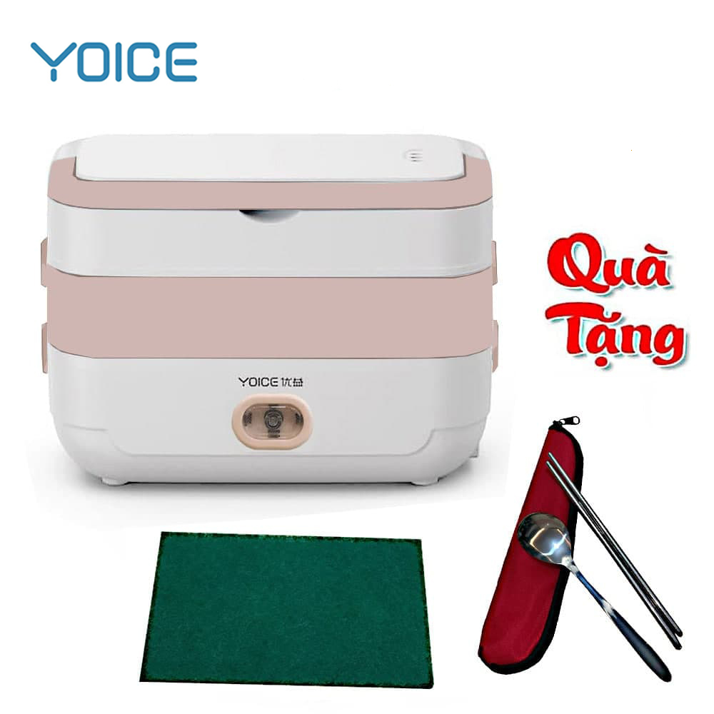 Hộp đựng cơm văn phòng, Hộp Cơm Cắm Điện 3 Tầng Inox ,Hộp hâm nóng thức ăn YOICE- HÀNG CHÍNH HÃNG