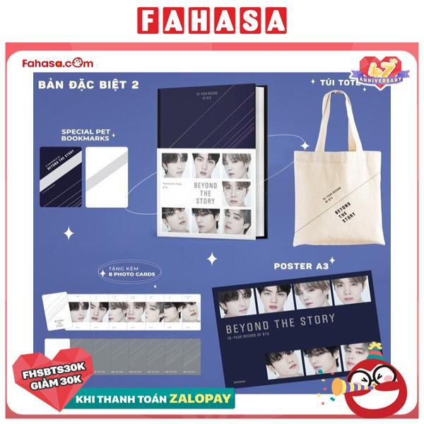 10-Year Record Of BTS - Beyond The Story - Bìa Cứng - Bản Đặc Biệt - Tặng Kèm 1 PET Bookmark + 8 Photo Cards + 1 Poster A3 + 1 Túi Tote