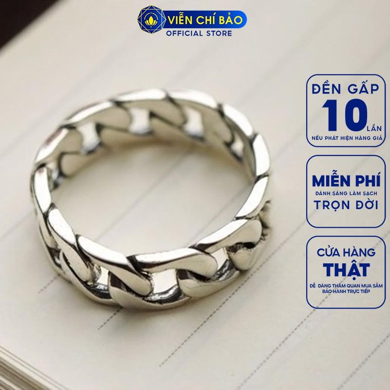 Nhẫn bạc nam nữ Xích đan độc đáo chất liệu bạc Thái 925 thời trang trẻ trung unisex thương hiệu Viễn Chí Bảo N100262