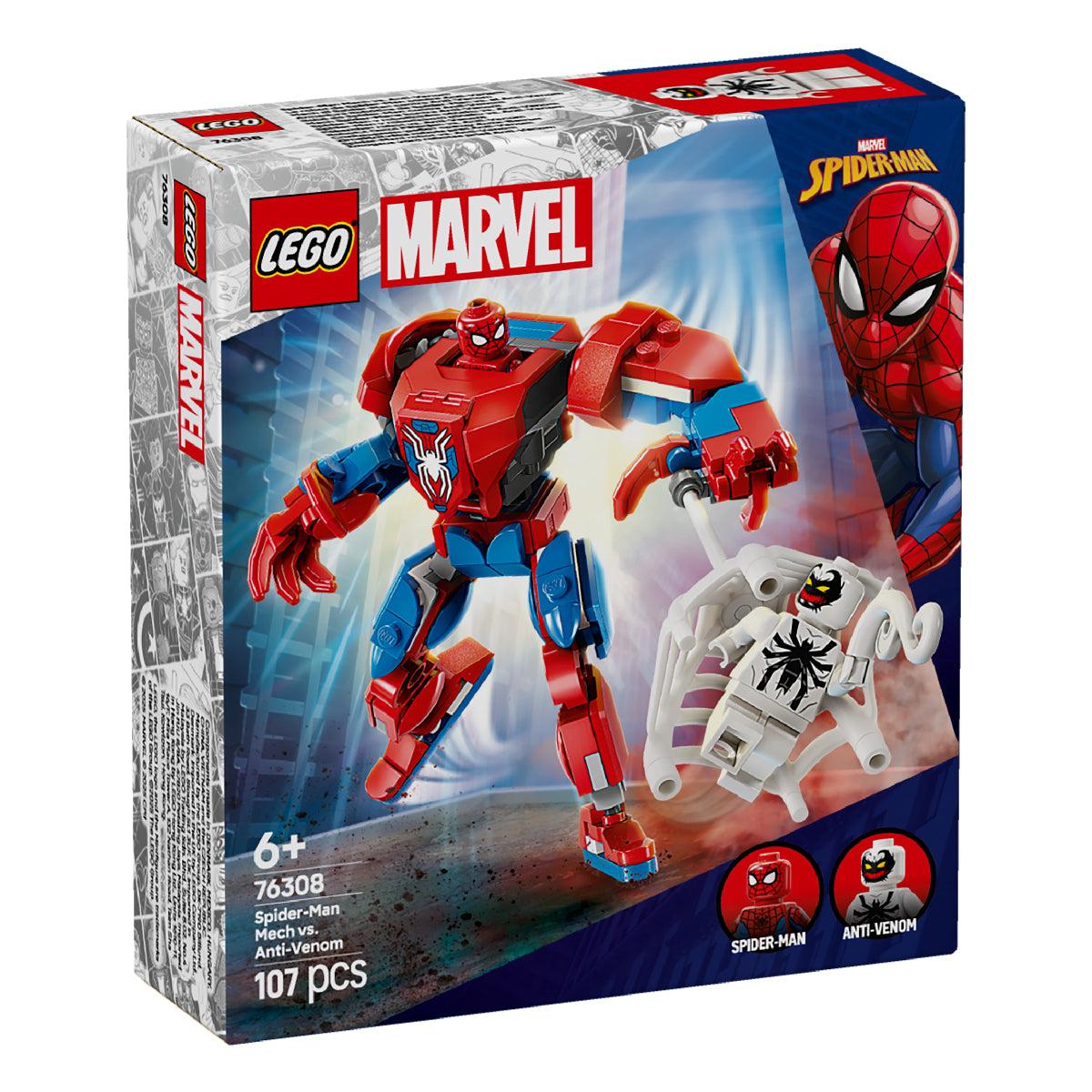LEGO SUPERHEROES 76308 Đồ Chơi Lắp Ráp Robot Người Nhện Đại Chiến Antin-Venom (107 chi tiết)