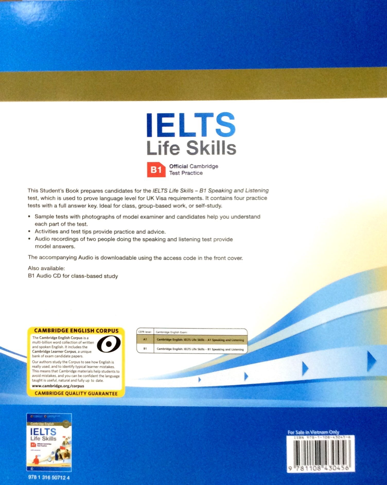 IELTS Life Skills Official Cambridge Test Practice B1 Student's Book with Answers and Audio Reprint Edition (Sách Không Kèm Đĩa)