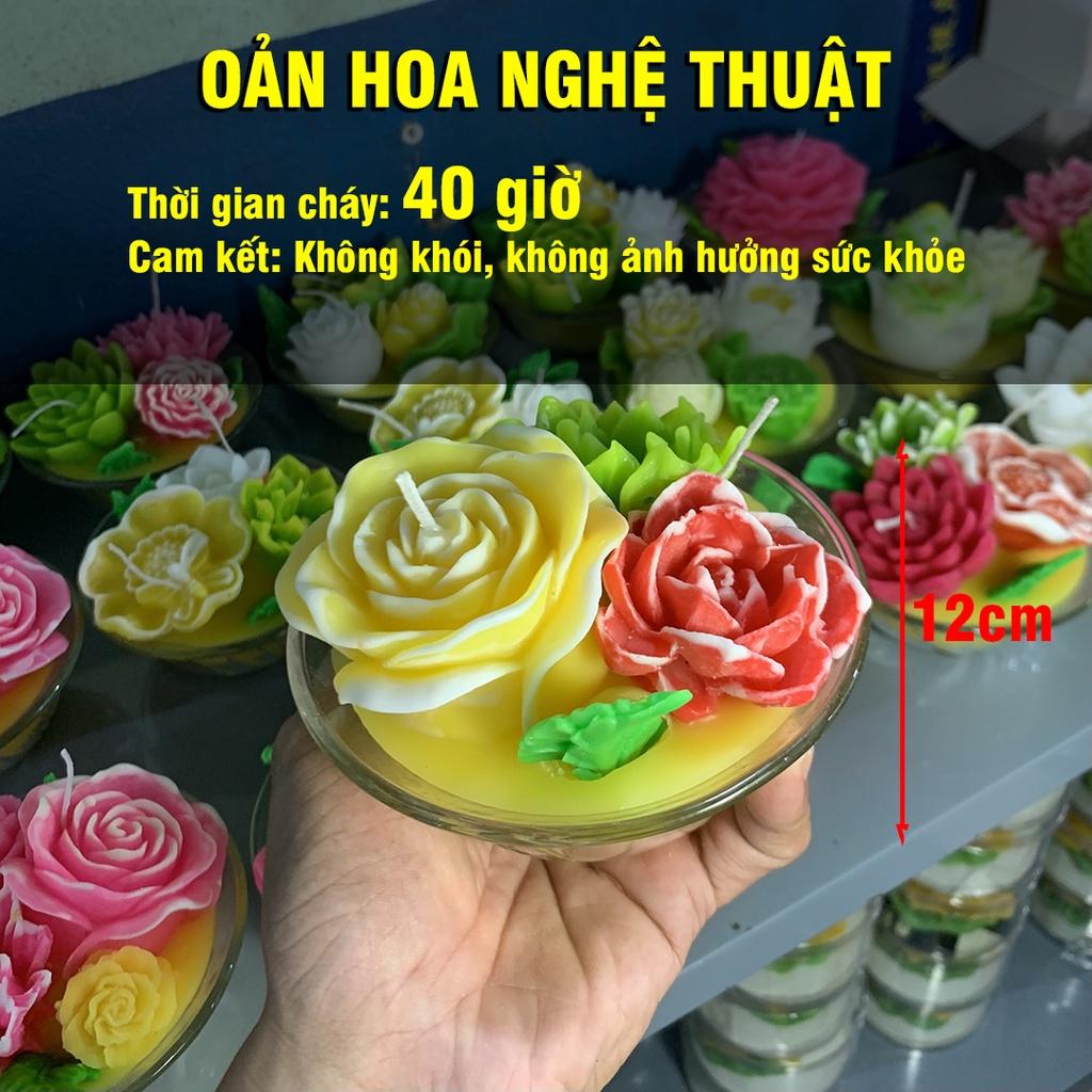 Oản Hoa Nến Bơ - Nến Nghệ Thuật Thờ Cúng Trang Trí Dâng Lễ