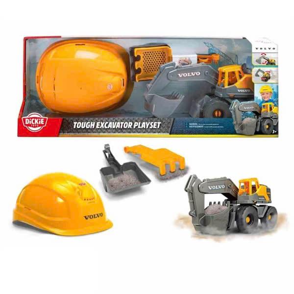 Bộ Đồ Chơi Mô Hình Xây Dựng Volvo Tough Excavator Playset - Dickie Toys 203729016