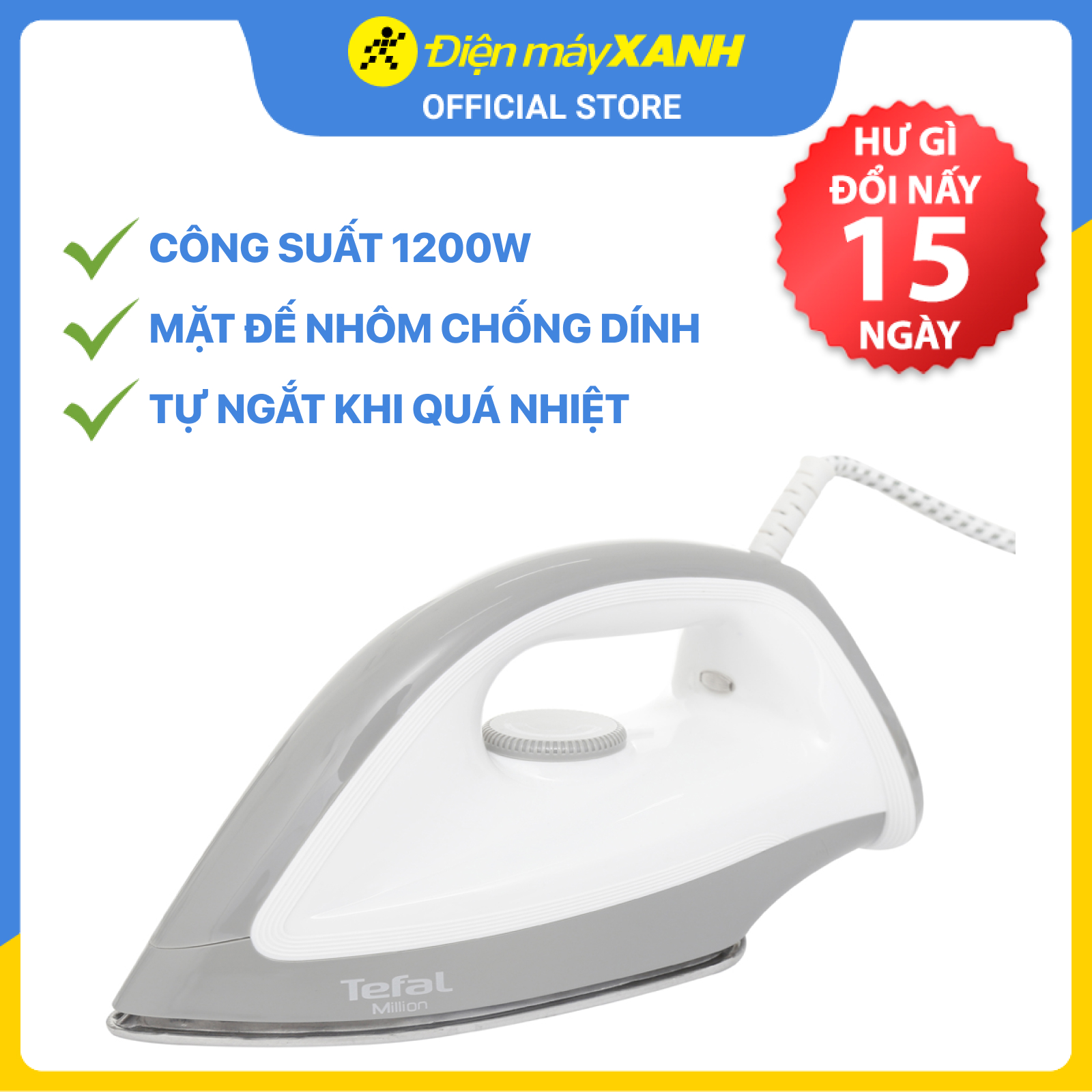 Bàn Ủi Khô Tefal FS2610L0 (1200W) - Hàng Chính Hãng