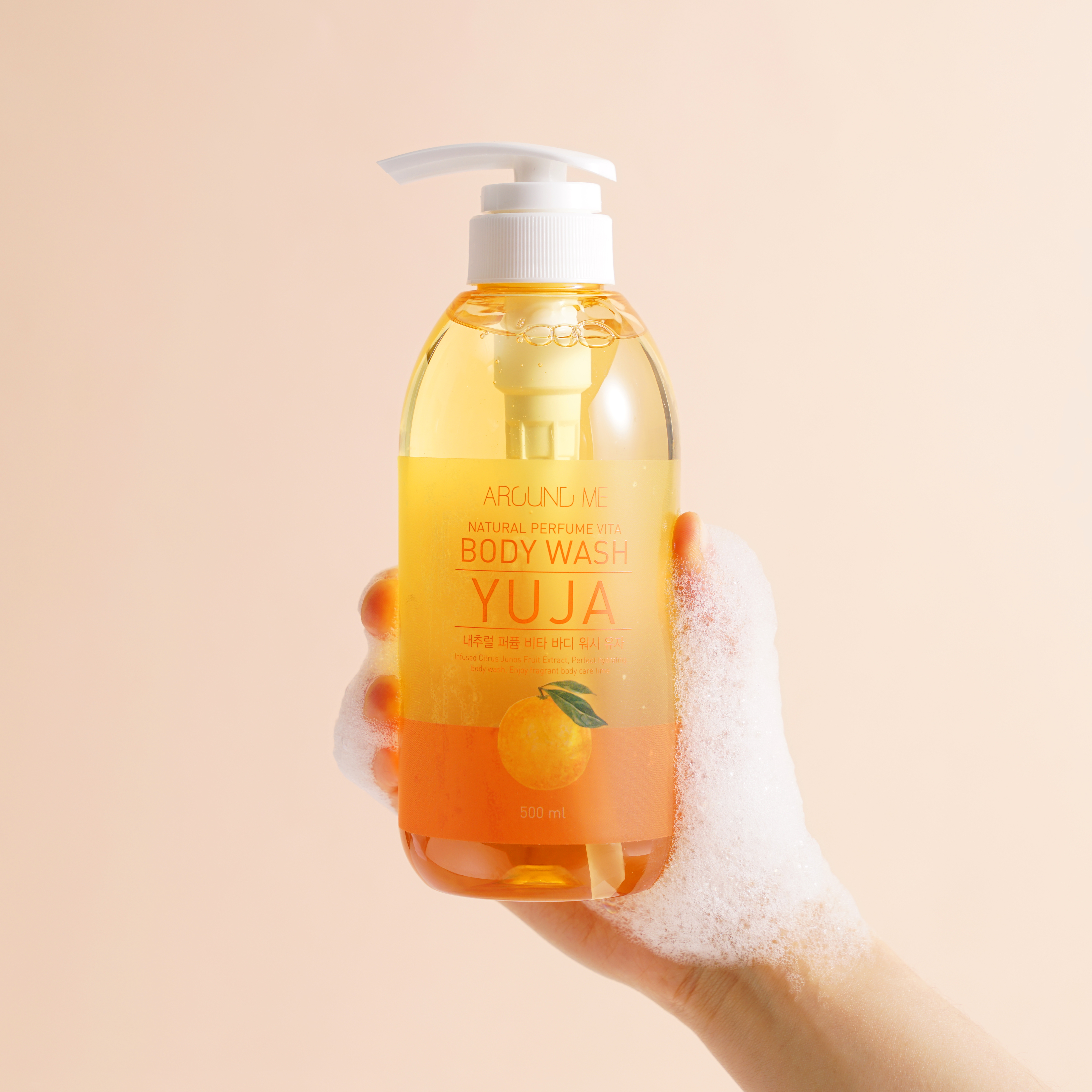 Sữa tắm Around Me nước hoa trắng da hương Citron Vita Body Gel Wash Citron 500ml