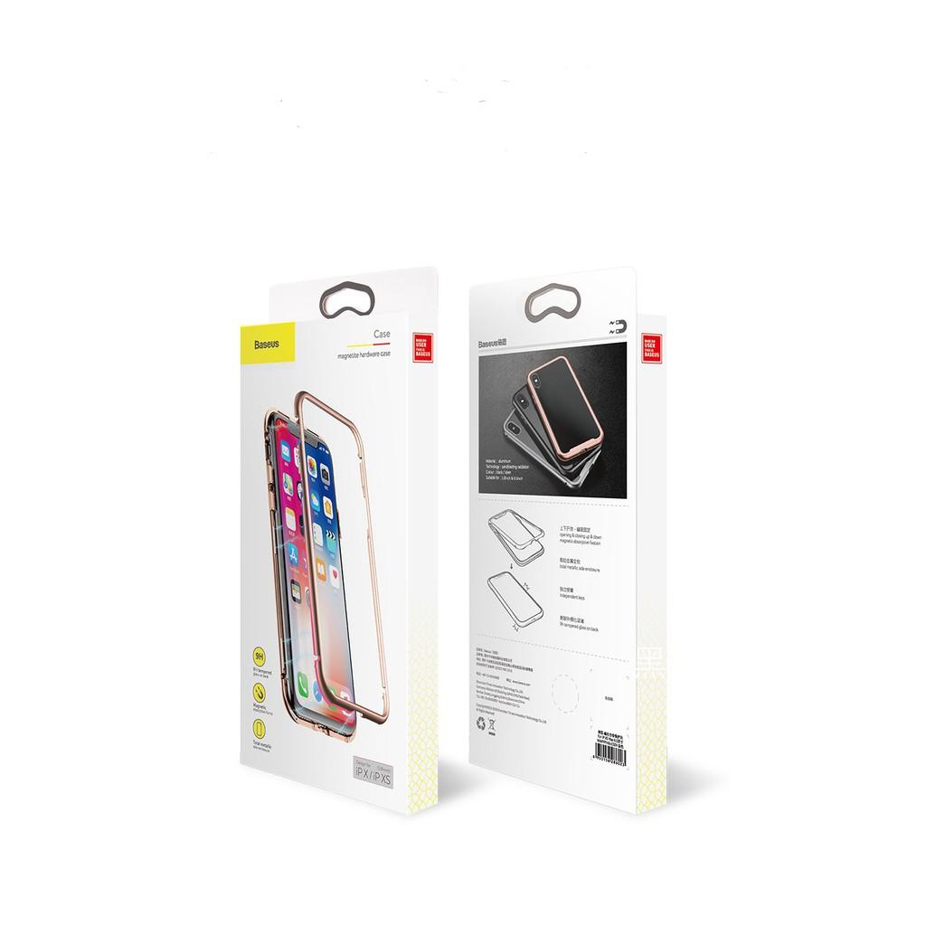 Ốp lưng kính viền kim loại từ nam châm cao cấp dành cho XR 6.1 hàng chính hãng Baseus