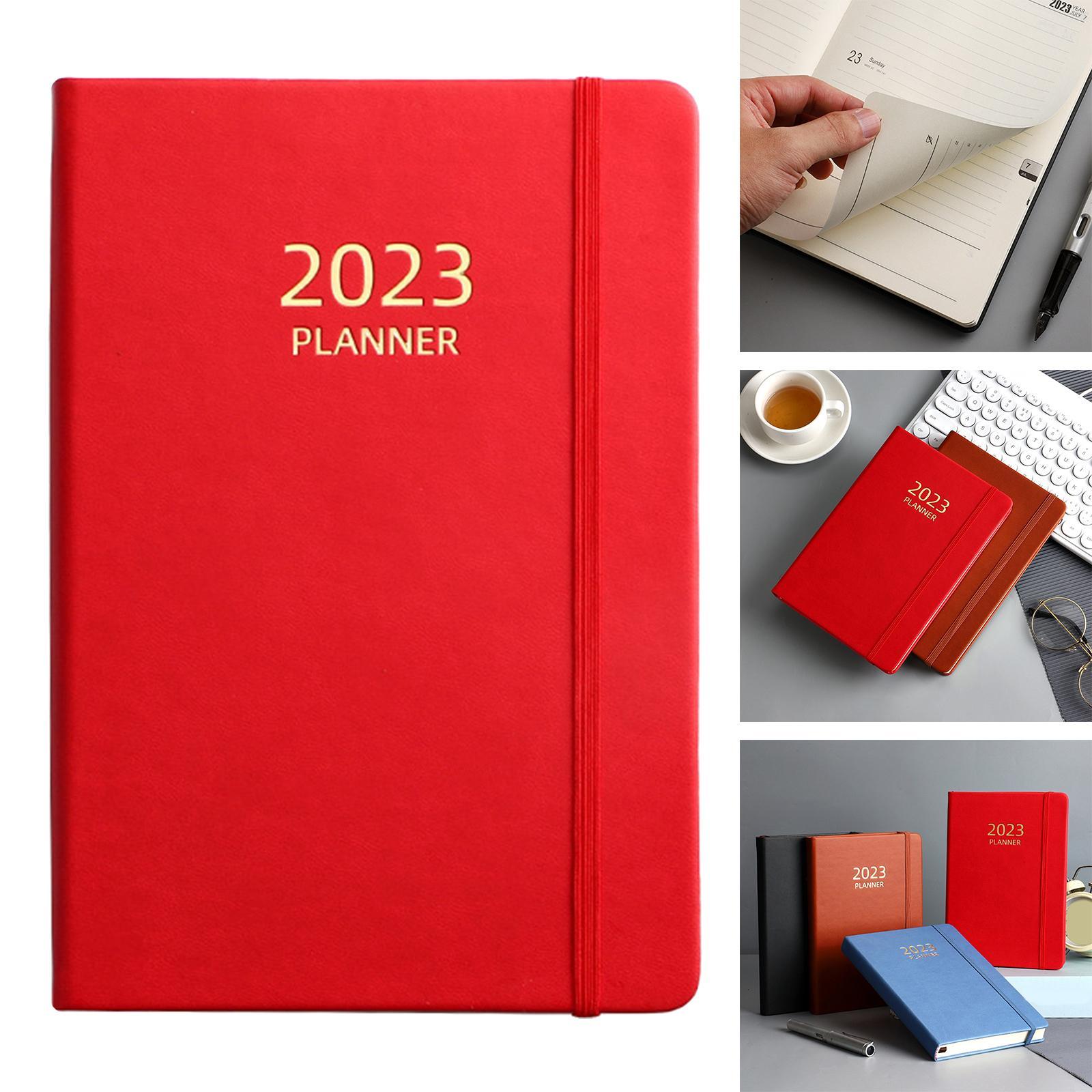 2023 Weekly Planner, Daily Writing Journal 180 Sheets 360 Pages Goal Habit Schedule Monthly Calendar Planner A5 Diary Notebook, for Supplies