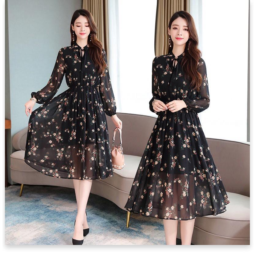 ĐẦM LỤA HOA,HỌA TIẾT ĐƠN GIẢN NHƯNG KHÔNG KÉM PHẦN SANG TRỌNG 1HIT1 FASHION
