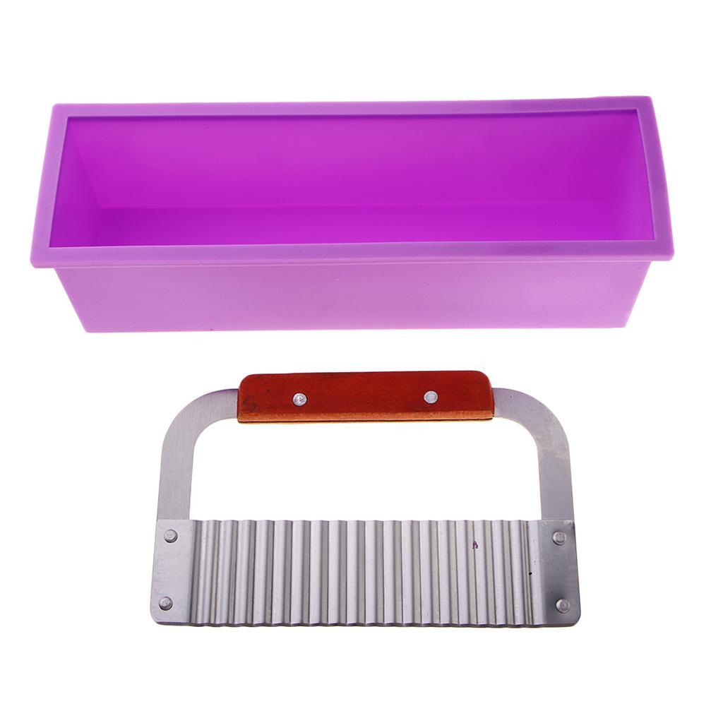 2x Rectangular Cavity Silicone Soap Loaf Cutter Cutting Tool