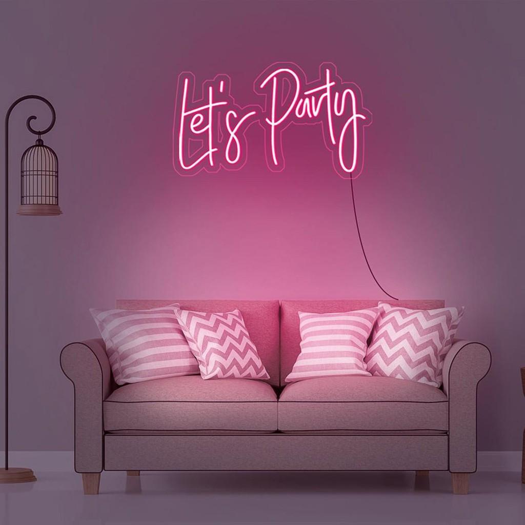 Đèn led neon sign hình Let's Party | Saigonneonart | Sử dụng điện 12V | Chuyên dùng trang trí tường, trang trí phòng ngủ, trang trí nhà , trang trí quán coffee, trang trí cửa hàng