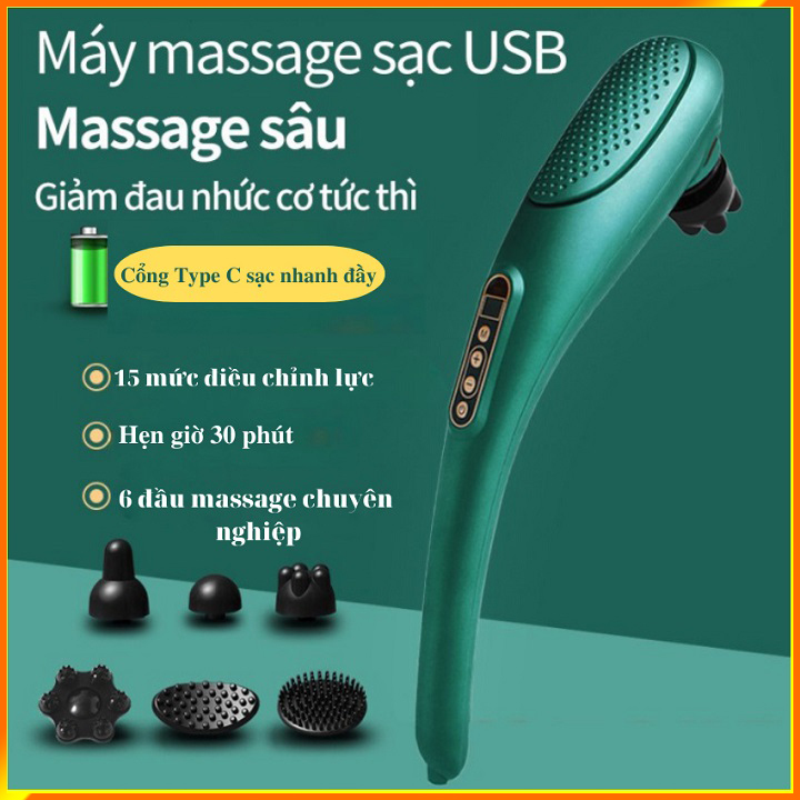 Máy Massage Cầm Tay Đa Năng Cao Cấp Cho Dân Văn Phòng, Gymer, Người Già, Người Lao Động Nặng