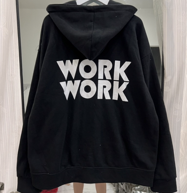 Áo khoác nỉ lót bông form rộng WORK unisex (nam nữ mặc được), Áo hoodie nỉ WORK ( ảnh thật chụp tại shop), ÁO HOODIE CHỮ WORK, Áo khoác nỉ cotton WORK, áo khoác hoodie zip chống nắng mặc ấm