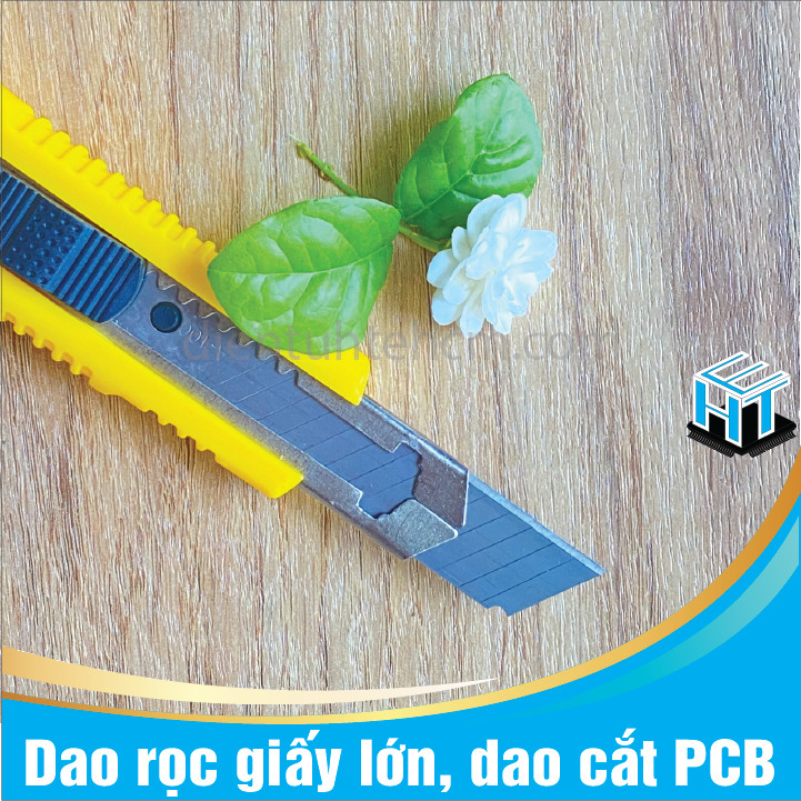 Dao rọc giấy cỡ lớn RuiShiDun, dao cắt PCB hợp kim chống gỉ cực bền - lưỡi 18mm (Màu ngẫu nhiên)