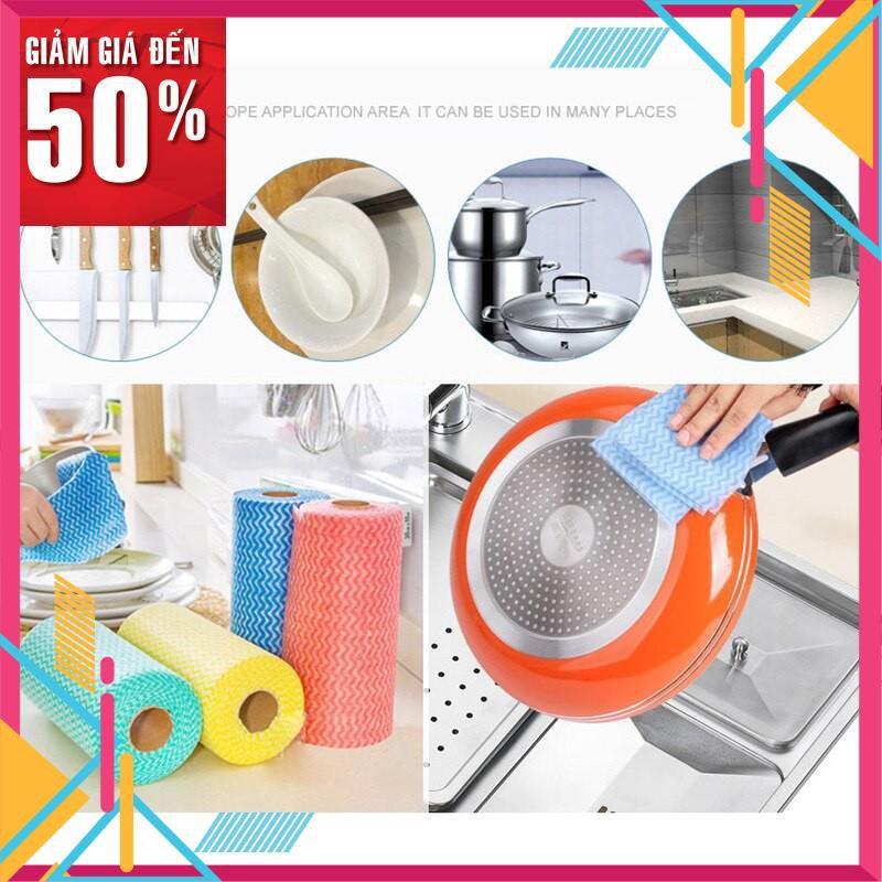 Khăn giấy lau đa năng bằng vải khô không dệt cho phòng nhà bếp tay giầy siêu sạch tiện dụng 50 tờ