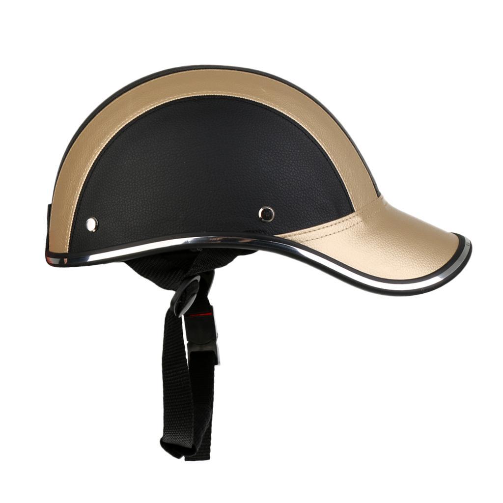 2 Pieces Motorcycle Protective Hat 55-60cm Baseball Cap Style Bike Scooter Safety Helmet