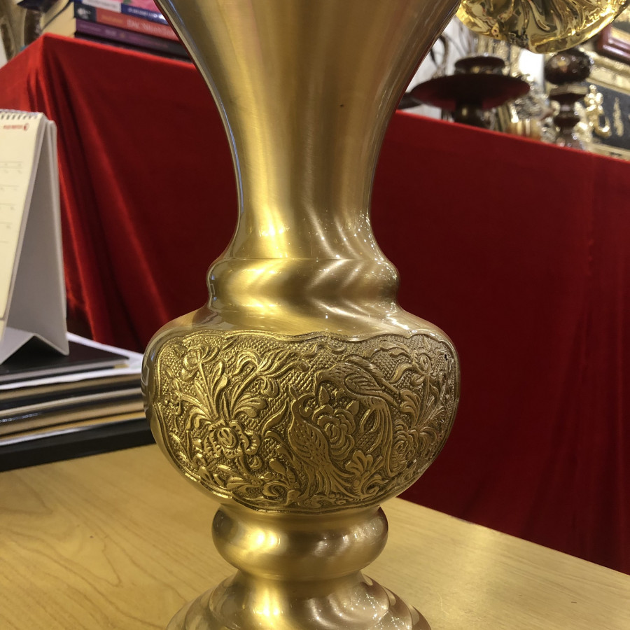 Lọ hoa đồng vàng 25cm